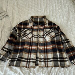 Button-Up Flannel Jacket
